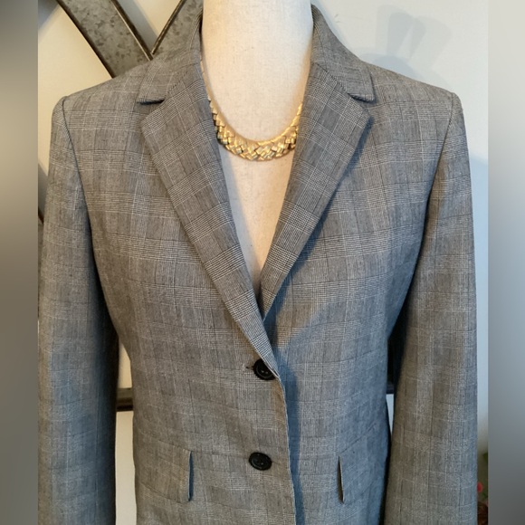 MICHAEL KORS Black & White Glen Plaid Jacket Blazer - Picture 4 of 10